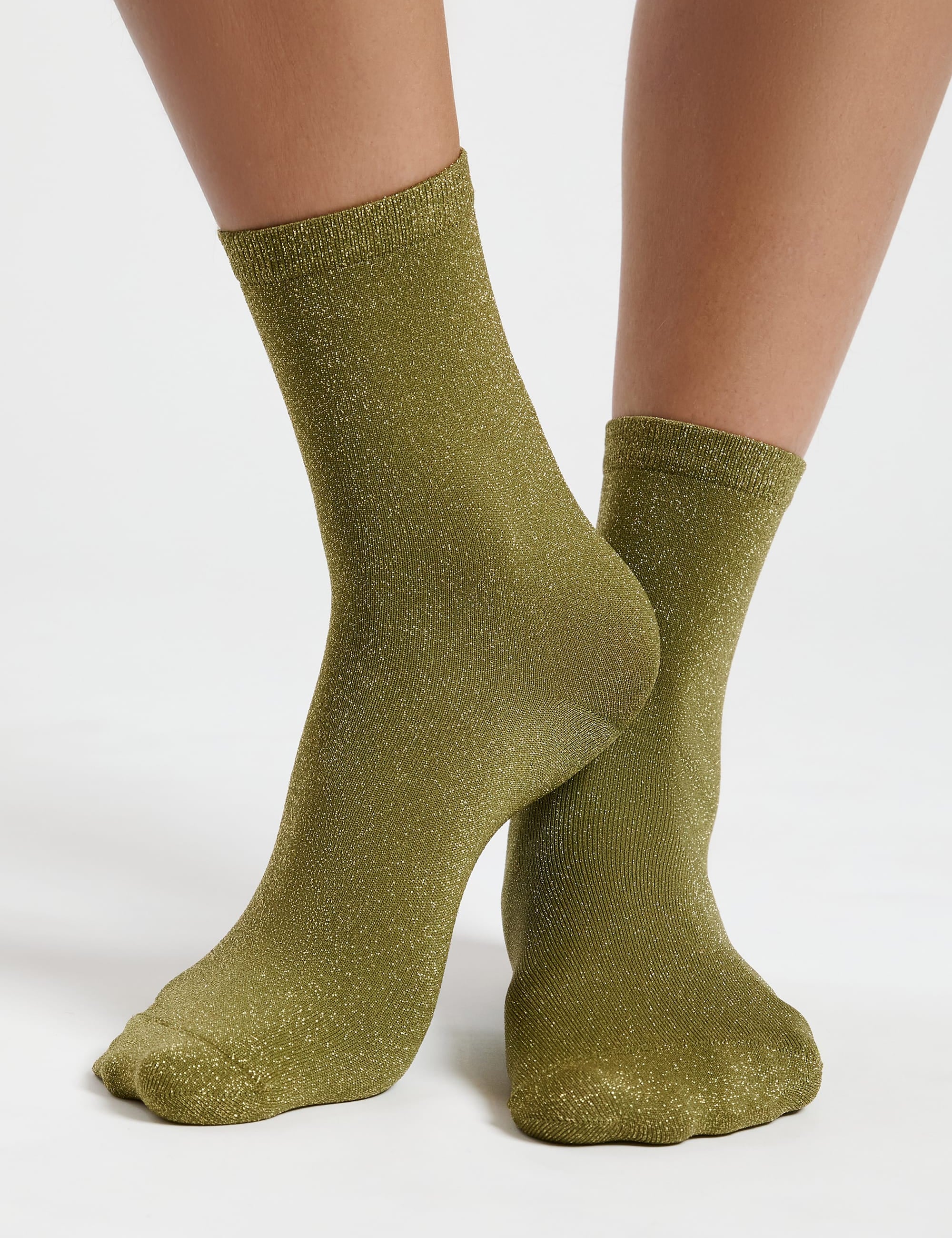 Etam ETINCELLE RIB - SOCKS in Olive Khaki - View 1