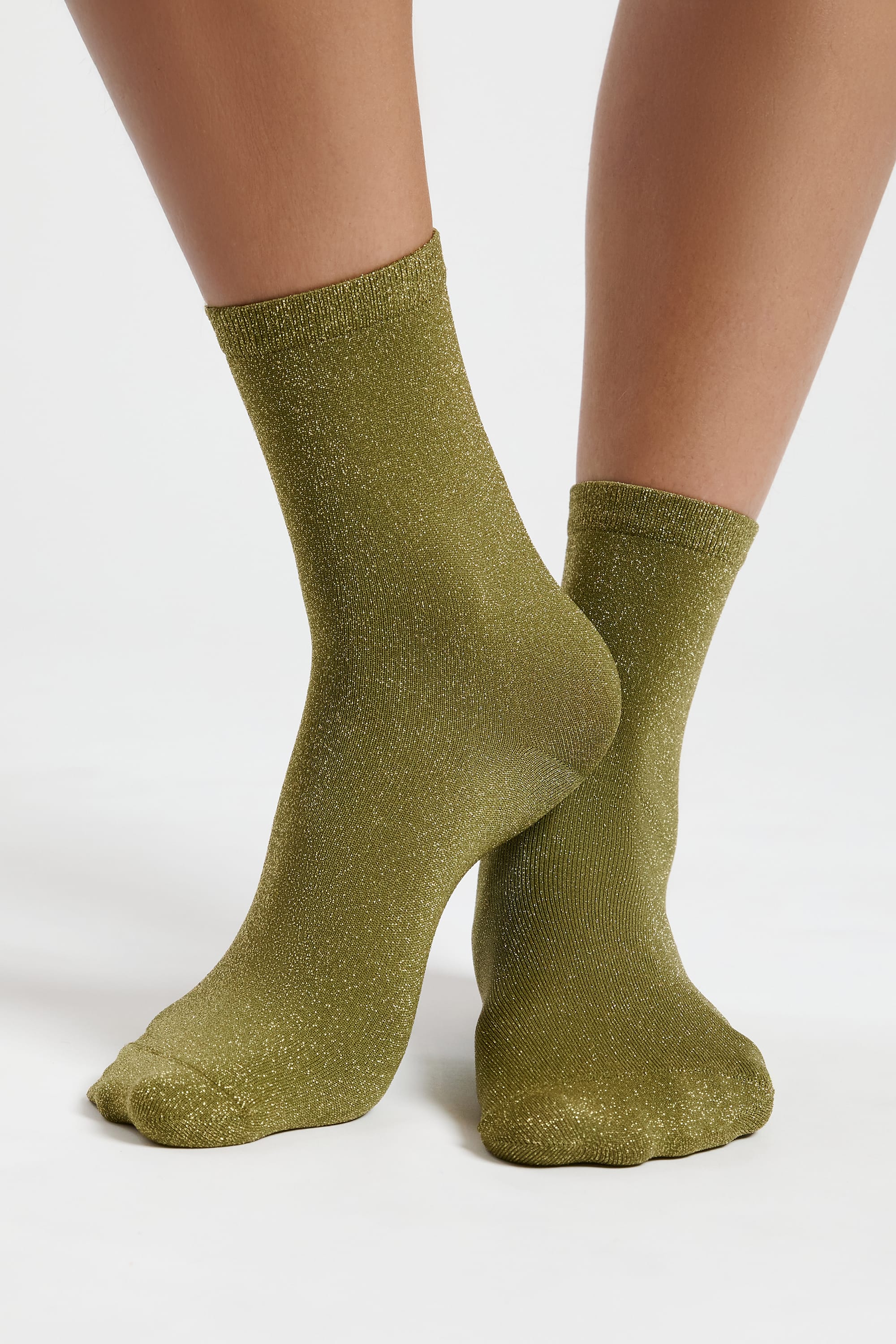 Etam ETINCELLE RIB - SOCKS in Olive Khaki - View 1