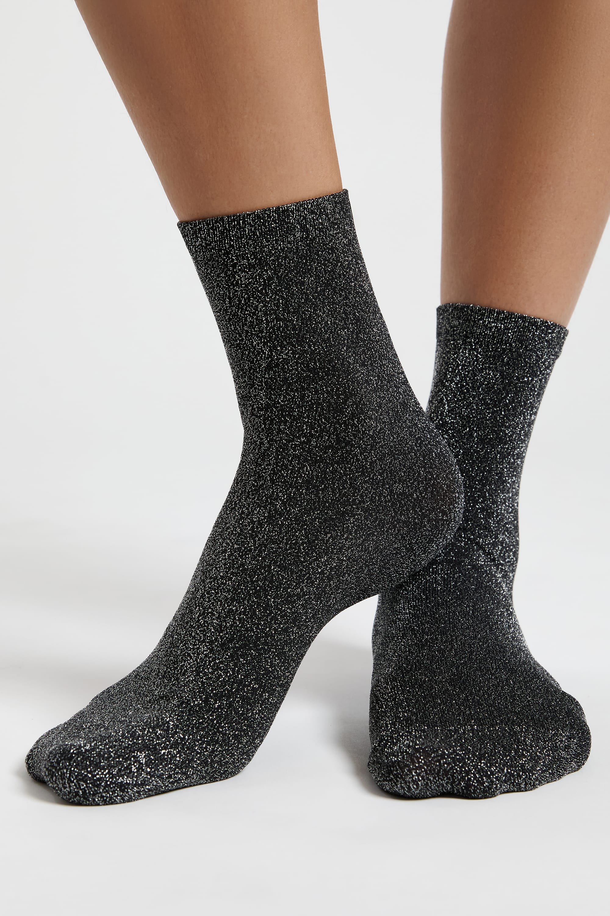Etam ETINCELLE RIB - SOCKS in Silver - View 1