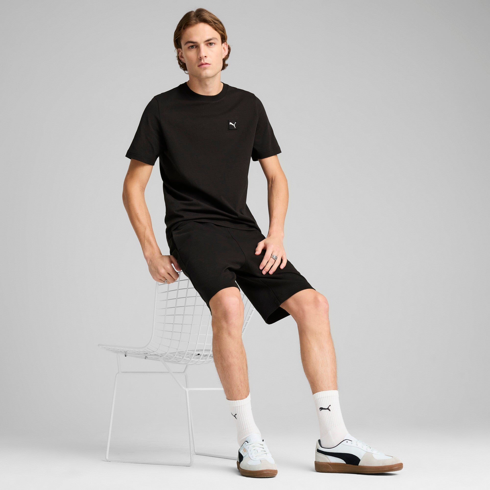 PUMA ESSENTIALS ELEVATED tee in green moon - Image 13