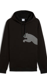 PUMA TRAIN ALL DAY big logo hoodie in black - Image 1