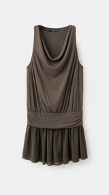 Mango vestido lagoon in brown - Image 1