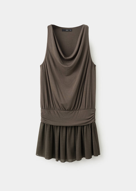 Mango vestido lagoon in brown