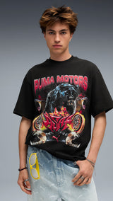 PUMA A$AP Rocky x PUMA motors tee in black - Image 1