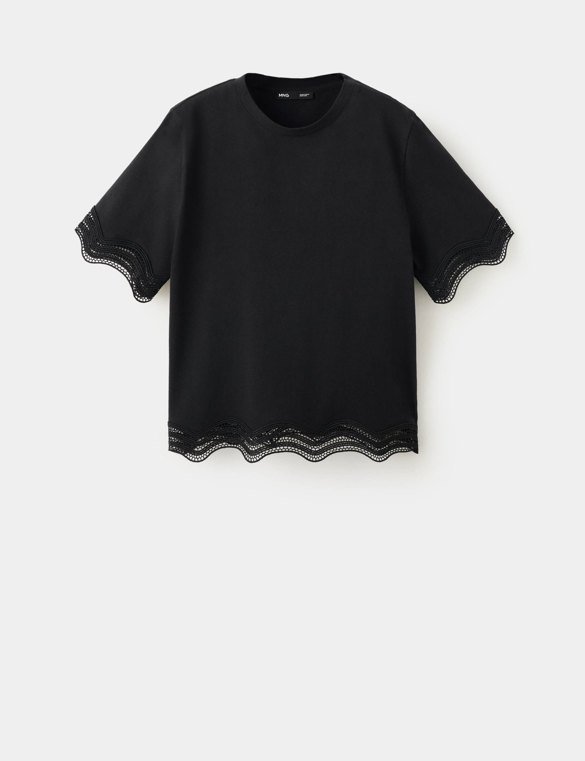 Mango camiseta ona in black - Image 1