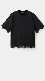 Mango camiseta ona in black - Image 1
