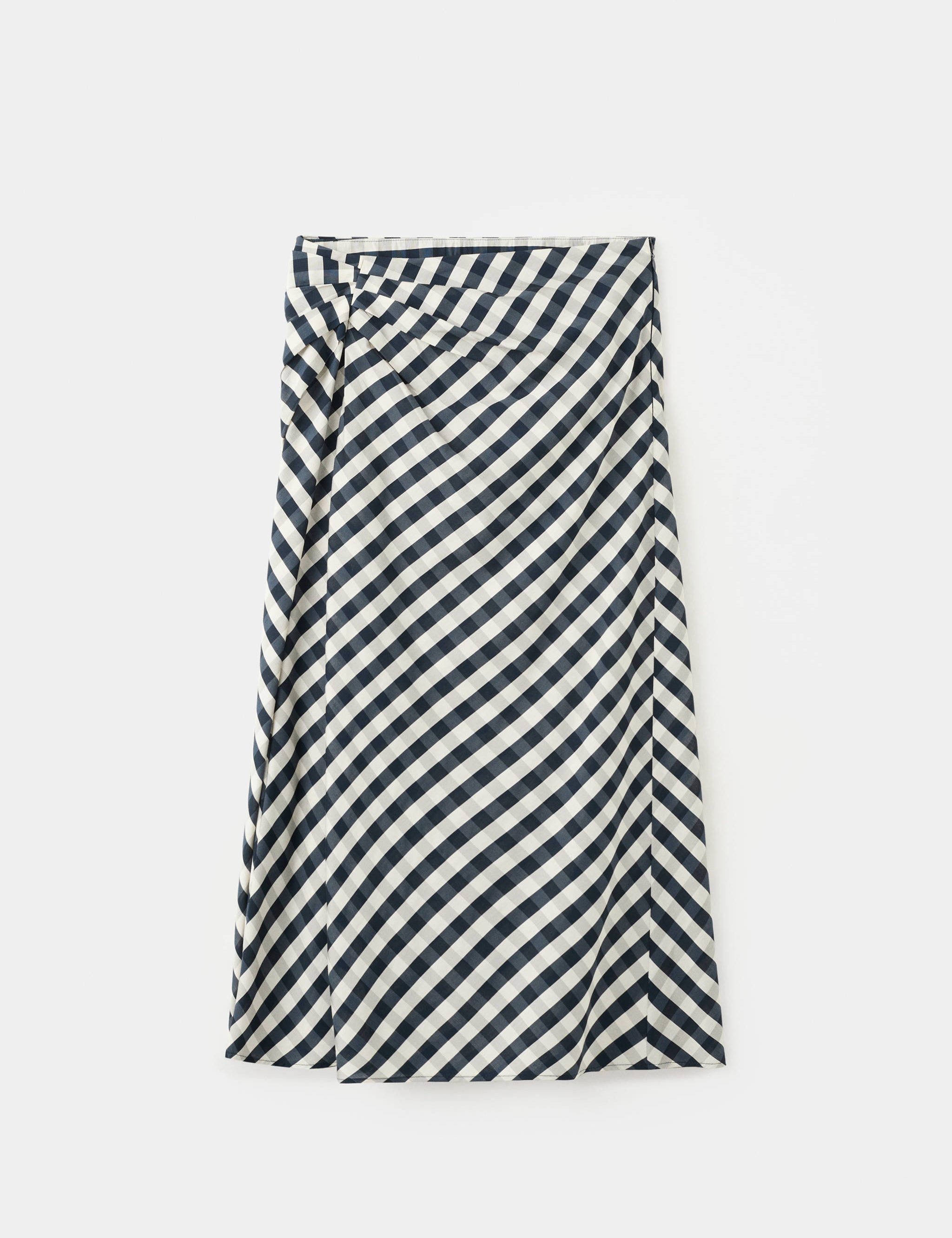 Mango falda vichy in navy - Image 1