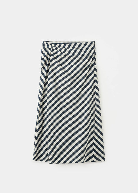 Mango falda vichy in navy