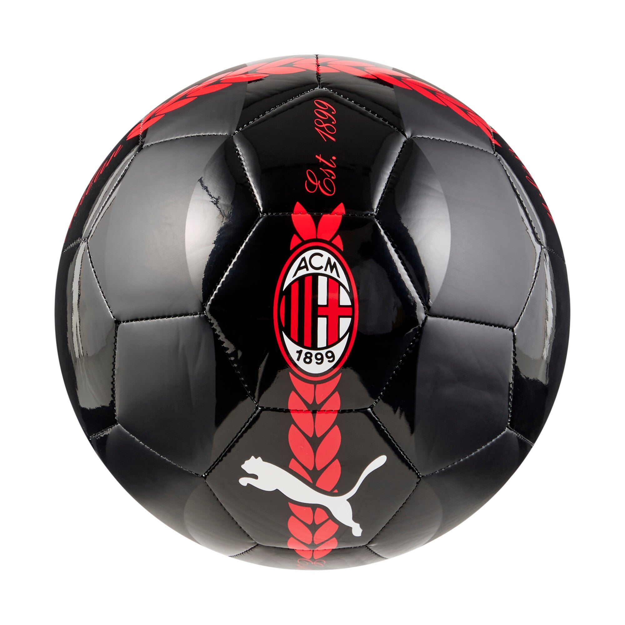PUMA AC Milan 24/25 pre-match football in black - Image 1