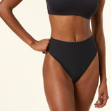 Etam perfect coton - tanga midi in black