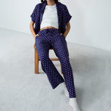Etam beryl - pantalon in blue/green print