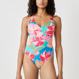 Etam hibiscus - 1 piece in blue/green print
