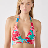 Etam hibiscus - SA triangle in blue/green print