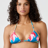 Etam hibiscus - SA triangle 2 in blue/green print