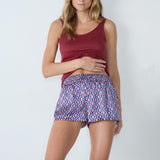 Etam mally - short in blue/green print