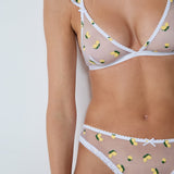 Etam peaches - string in white print