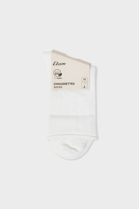 Etam coton midi - chaussettes - ecru in ecru