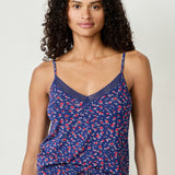 Etam molly fleurs - caraco in navy
