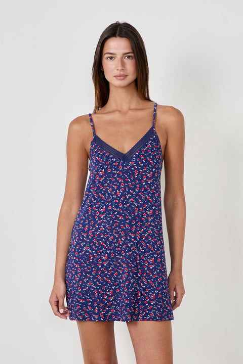 Etam molly fleurs - nuisette in navy