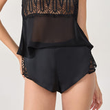 Etam virtuose satin - short in black