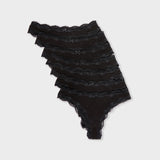 Etam jim - 7 tangas in black