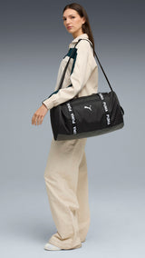 PUMA ESSENTIALS training 28.5L barrel bag in black - Image 1