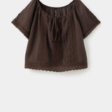 Mango blusa eva in brown - Image 1