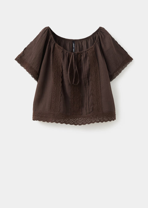 Mango blusa eva in brown