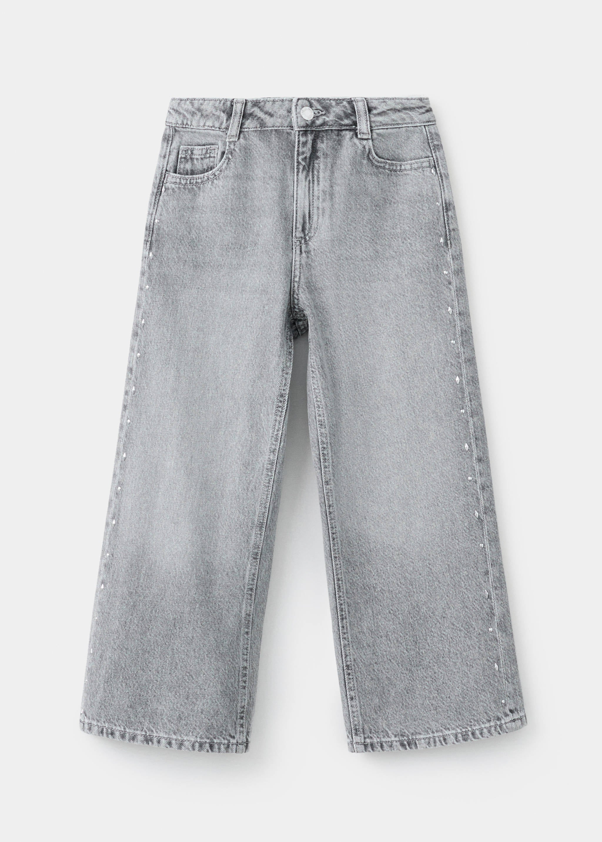 Mango jeans culotter in grey denim - Image 1