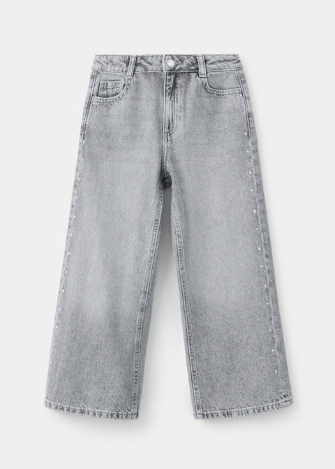 Mango jeans culotter in grey denim