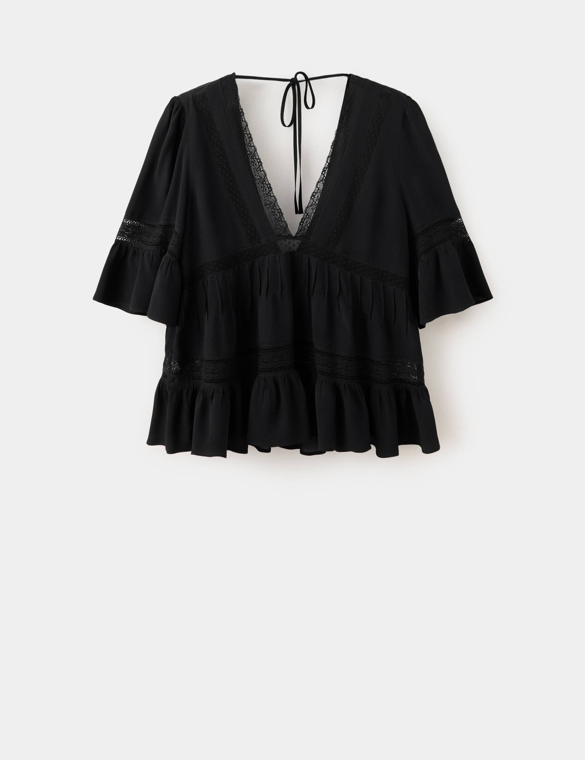 Mango blusa lou in black - Image 1