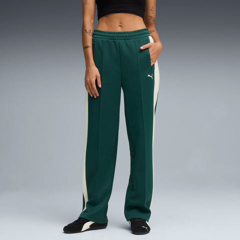 PUMA T7 ALWAYS ON straight track pants in green terrain