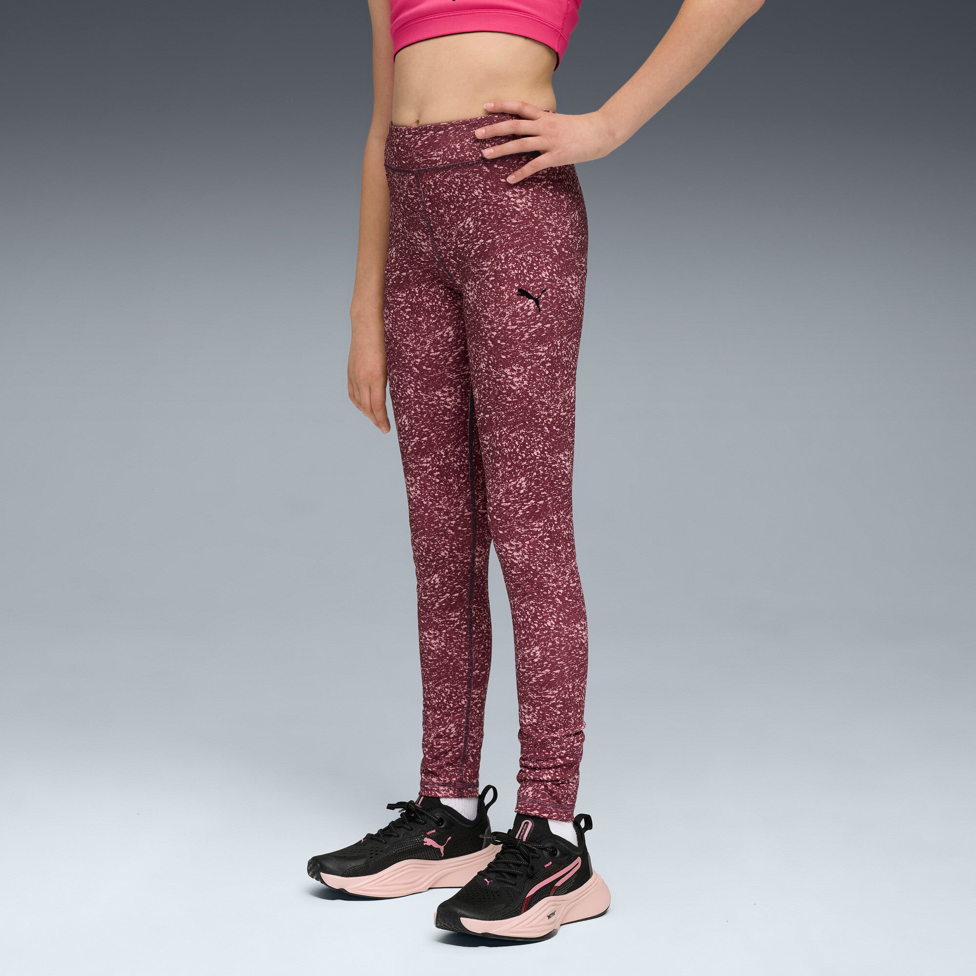 PUMA TRAIN ALL DAY ESSENTIALS tights in poised pink - Image 1