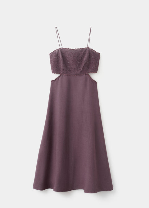 Mango vestido jimez in plum