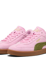 PUMA club II era sneakers unisex (400717) in pink shimmer and olive green - Image 1