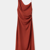 Mango dress marilyn in terracotta - Image 1