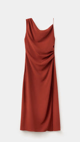 Mango dress marilyn in terracotta - Image 1