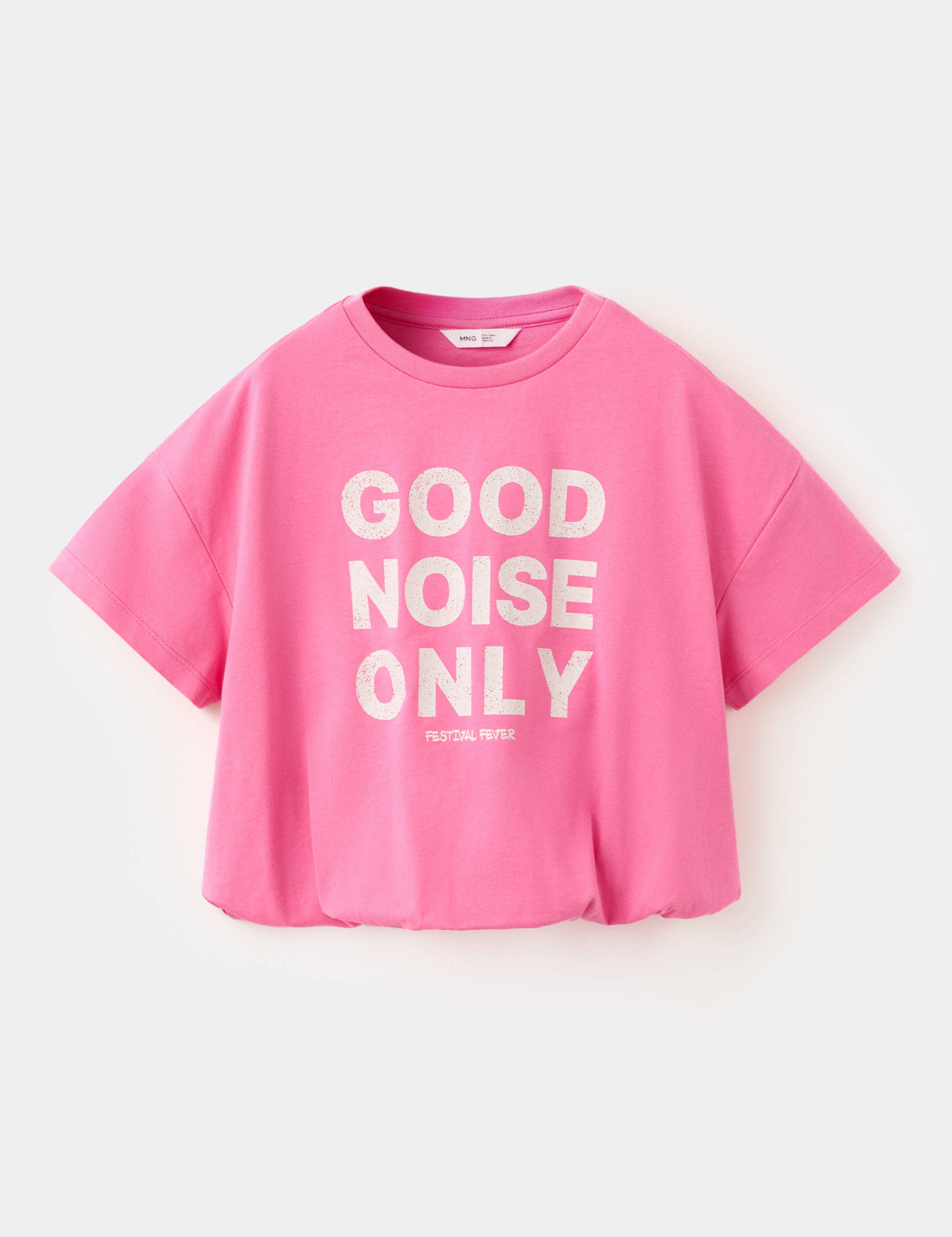 Mango camiseta noise in fluorescent pink - Image 1