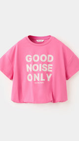 Mango camiseta noise in fluorescent pink - Image 1