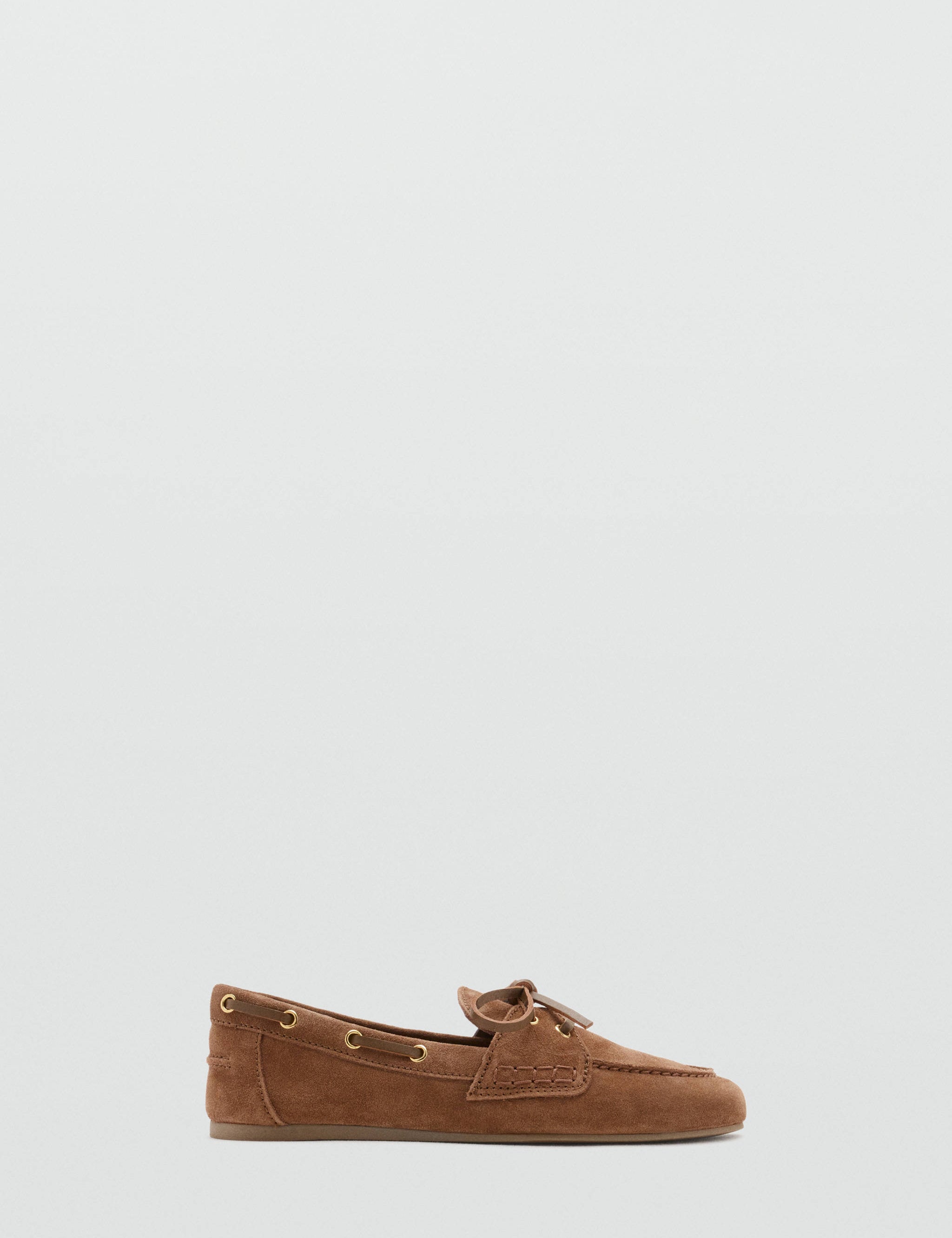 Mango zapato boat in brown - Image 1