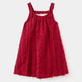 Mango vestido flecos in eggplant - Image 1