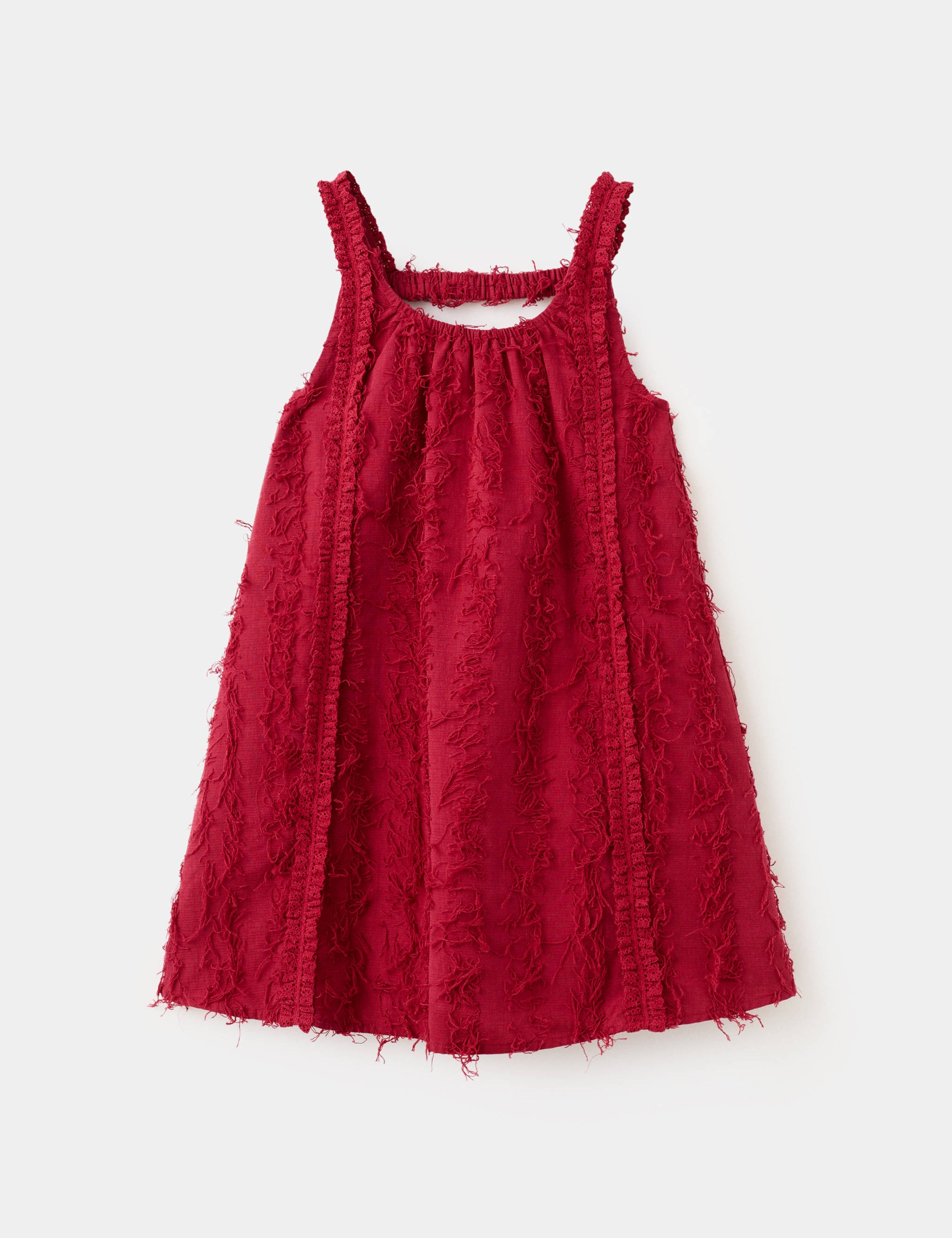 Mango vestido flecos in eggplant - Image 1