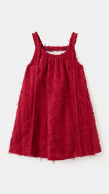 Mango vestido flecos in eggplant - Image 1