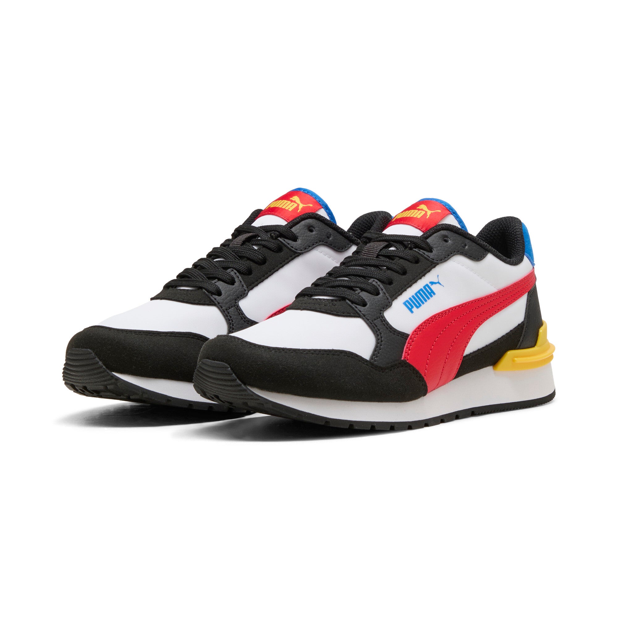 PUMA ST runner v4 nylon sneakers youth in white and for all time red - Image 1