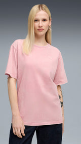 PUMA ESSENTIALS ELEVATED relaxed wash tee in poised pink - Image 1
