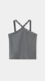 Mango camiseta tachaset in anthracite - Image 1