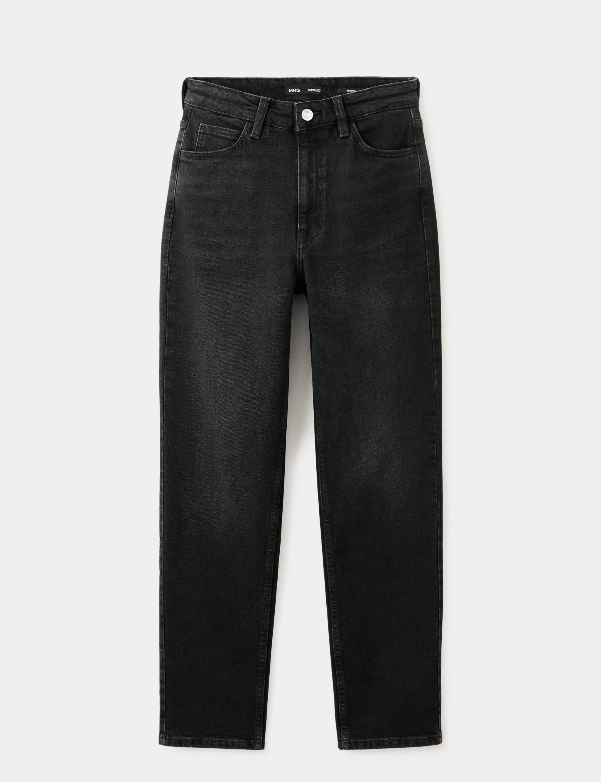 Mango jeans newmom in black denim - Image 1