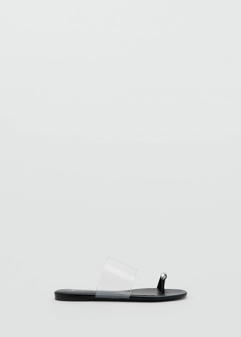 Mango sandalia drop in black