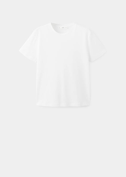 Mango camiseta chals in white