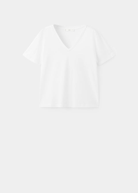 Mango camiseta chalspi in white